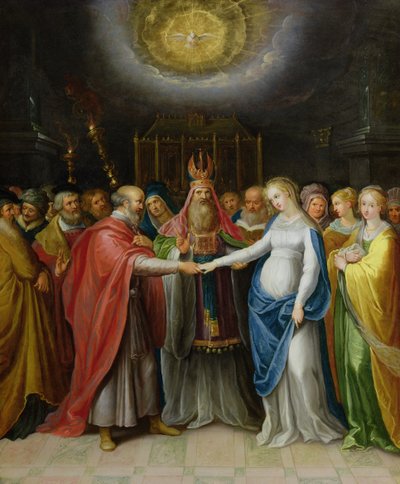 Noivado da Virgem (óleo sobre cobre) de Ambrosius II Francken or Franck